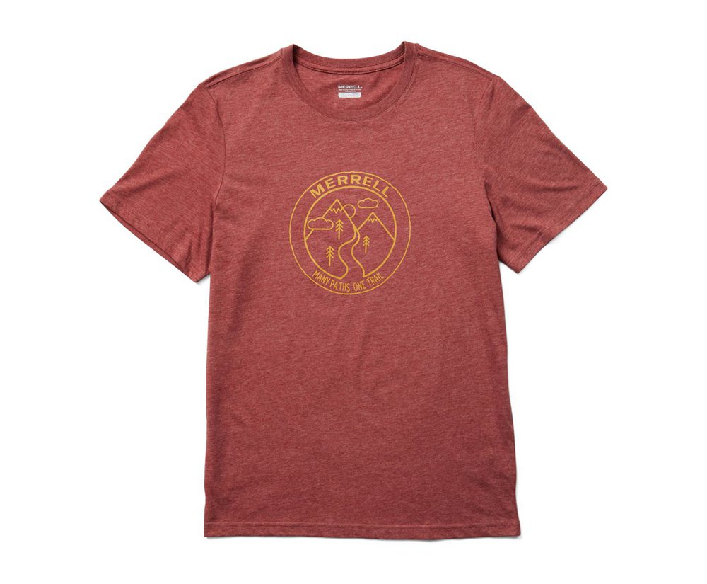 Merrell Kort Ærme Herre - Trailmarker Tee - Bordeaux - VZW795023